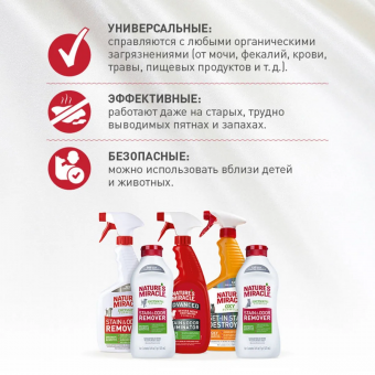 Моющее средство Nature's Miracle Dog Stain&Odor Remover уничтожитель пятен и запахов для собак