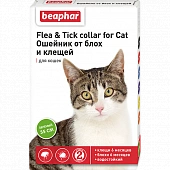 Ошейник Beaphar Flea & Tick collar for Cat от блох и клещей для кошек зелёный