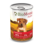 Банки BioMenu puppy для щенков с говядиной Банки BioMenu puppy для щенков с говядиной