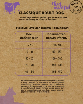 Корм Frais Classique Adult Dog Meet Assorted для взрослых собак с мясным ассорти ПРОМОПАК