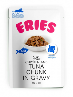 Паучи Pettric ERIES Chicken and Tuna chunk in gravy для кошек кусочки в соусе с тунцом и курицей
