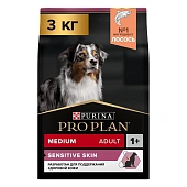 Сухой корм PRO PLAN® для взрослых собак средних пород с чувствительной кожей, с высоким содержанием лосося Сухой корм PRO PLAN® для взрослых собак средних пород с чувствительной кожей, с высоким содержанием лосося