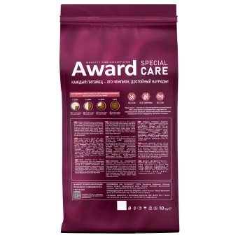 Корм Award Special Care Weight Control для взрослых стерилизованных кошек для контроля веса со свежим мясом кролика