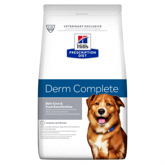 Корм Hill's Prescription Diet Derm Complete для собак для  поддержания здоровья кожи при аллергии