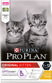 Сухой корм PRO PLAN® для котят до года, с высоким содержанием курицы, Пакет