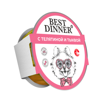 Ламистеры Best Dinner для взрослых собак с телятиной и тыквой