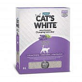 Комкующийся наполнитель Cat's White BOX Lavander для кошачьего туалета натуральный с...