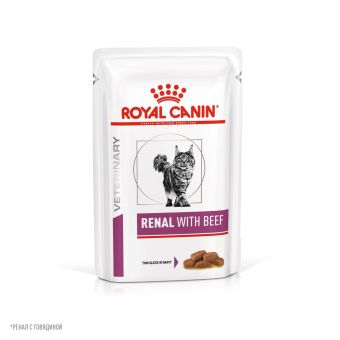 Паучи Royal Canin Renal для кошек для поддержания функции почек с говядиной в соусе
