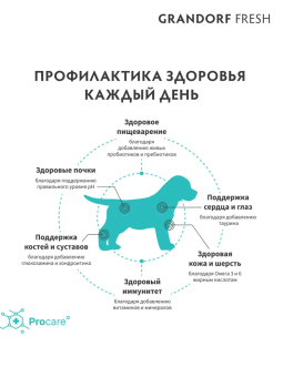Корм Grandorf Fresh Dog Lamb Puppy All Breeds свежее мясо ягненка с бататом, для щенков беременных или кормящих собак