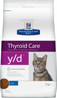 Корм Hill's Prescription Diet Y/D для кошек. При заболеваниях щитовидной железы