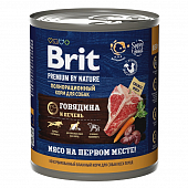 Банки Brit Premium by Nature для собак всех пород с говядиной и печенью