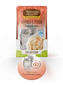 Паучи Деревенские Лакомства для кошек курица с уткой в нежном желе Паучи Деревенские Лакомства для кошек курица с уткой в нежном желе