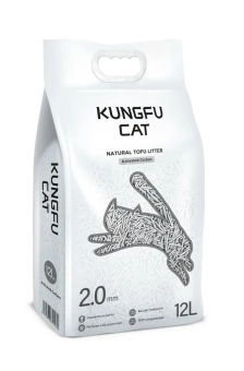 Наполнитель Kungfu Cat Tofu Activated Carbon для кошек комкующийся соевый с активированным углём