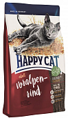 Сухой Корм Happy Cat Supreme Fit&Well Adult Альпийская говядина для активных кошек