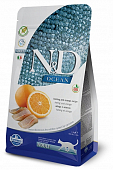 Сухой Корм Farmina N&D Adult Grain Free беззерновой для взрослых кошек сельдь с апельсином Сухой Корм Farmina N&D Adult Grain Free беззерновой для взрослых кошек сельдь с апельсином