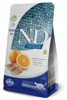 Корм Farmina N&D Adult Grain Free беззерновой для взрослых кошек сельдь с апельсином