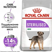 Royal Canin Mini Sterilised корм сухой для взрослых стерилизованных собак мелких размеров, склонных к набору веса