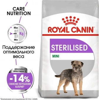 Royal Canin Mini Sterilised корм сухой для взрослых стерилизованных собак мелких размеров, склонных к набору веса