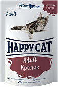 Паучи Happy Cat для кошек с кроликом в соусе