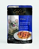 Паучи Edel Cat нежные кусочки в соусе с лососем и форелью