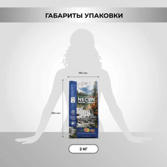 Корм Necon Natural Wellness Adult Mini Salmon & Rice для взрослых собак мелких пород с лососем и рисом
