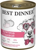 Консервы Best Dinner полнорационный корм для щенков и взрослых собак с телятиной и...