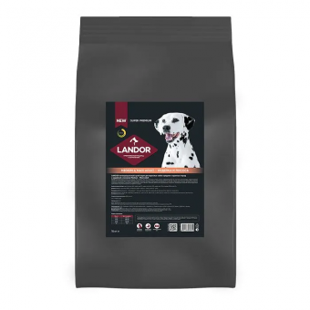 Корм Landor Adult Dog для взрослых собак cредних и крупных пород c индейкой и лососем