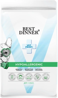 Корм Best Dinner Vet Profi Hypoallergenic при пищевой аллергии и непереносимости у взрослых собак всех пород