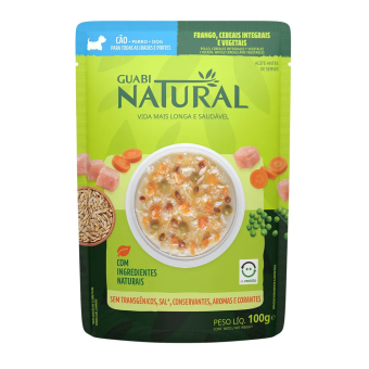 Паучи Guabi Natural Dog для собак с курицей, цельнозерновыми злаками и овощами