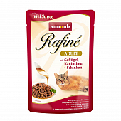 Паучи Animonda Rafiné Soupé Adult для кошек. Коктейль из мяса домашней птицы, кролика и ветчины