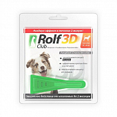 Капли Rolf Club 3D для собак от 10 до 20 кг против блох и клещей