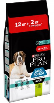 Корм Pro Plan Optidigest Robust для взрослых собак крупных пород мощного телослож. ягненок ПРОМОПАК