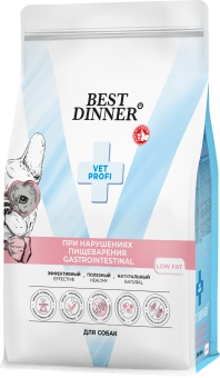 Сухой корм Best Dinner Vet Profi Gastrointestinal Low Fat для любых собак при нарушениях пищеварения 