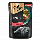 Паучи Sheba для кошек паштет из говядины в желе Паучи Sheba для кошек паштет из говядины в желе
