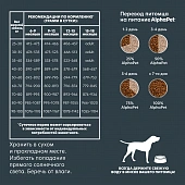 Корм Alphapet для щенков крупных пород с 6 месяцев до 1,5 лет с говядиной и рисом