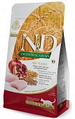 Сухой Корм Farmina N&D Adult Low Grain Neutered низкозерновой для стерилизованных кошек курица и гранат 