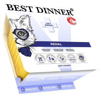 Ламистеры Best Dinner Vet Profi Renal для кошек нежный паштет с ягнёнком