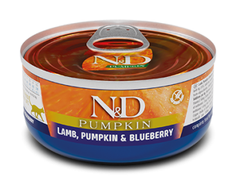 Консервы Farmina N&D Cat Lamb, Pumpkin&Blueberry для кошек с ягнёнком, тыквой и черникой
