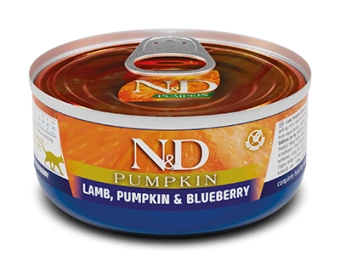 Консервы Farmina N&D Cat Lamb, Pumpkin&Blueberry для кошек с ягнёнком, тыквой и черникой