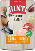 Паучи Rinti Leichte Beute для собак с говядиной и курицей
