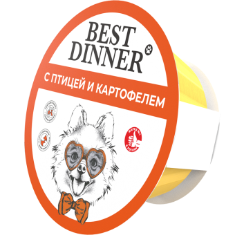 Ламистеры Best Dinner для взрослых собак с птицей и картофелем