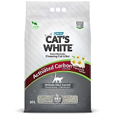 Комкующийся наполнитель Cat's White Activated Spring Fresh для кошачьего туалета с углем и ароматом весенней свежести Комкующийся наполнитель Cat's White Activated Spring Fresh для кошачьего туалета с углем и ароматом весенней свежести