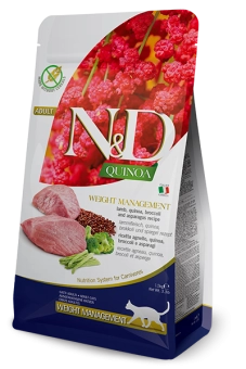 Корм Farmina N&D Quinoa Cat Grain Free Weight Management Lamb беззерновой корм для кошек для контроля веса с ягнёнком