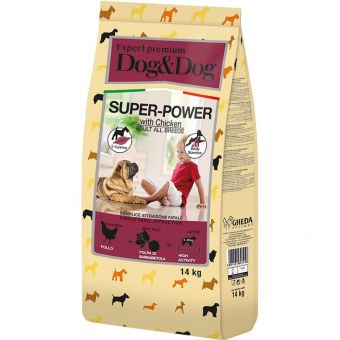 Корм Dog&Dog Expert Premium Super-Power для взрослых активных собак с курицей