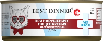 Консервы Best Dinner Vet Profi Exclusive Gastro Intestinal для кошек с чувствительным пищеварением паштет из дичи