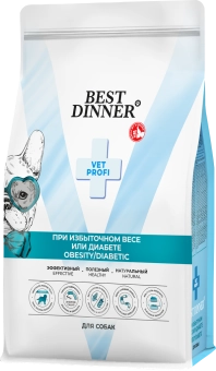 Сухой корм Best Dinner Vet Profi Obesity/Diabetic для собак при диабете или избыточном весе