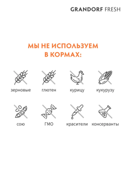 Корм Grandorf Fresh Dog Lamb Med&Maxi свежее мясо ягненка с бататом для взрослых собак средних и крупных пород