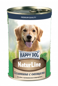 Консервы Happy Dog Natur Line для собак с телятиной и овощами 410г