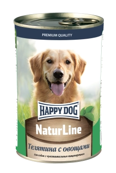Консервы Happy Dog Natur Line для собак с телятиной и овощами 