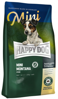 Корм Happy Dog Mini Montana Монтана для взрослых собак мелких пород с кониной